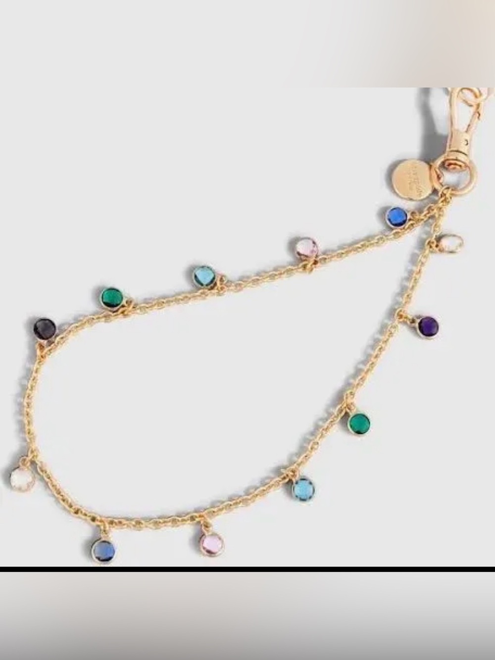 Kate Spade Fits All Phones Wristlet Multi Color Stones / Gold Tone Hardware NEW